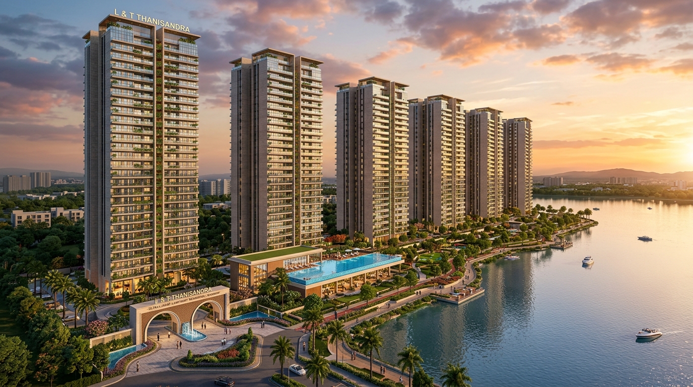 L & T Thanisandra floor plans and brochure
